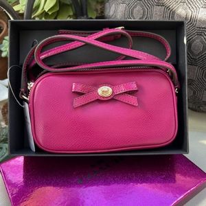 NWT COACH F64655 TURNLOCK BOW CROSSBODY POUCH SHOULDER BAG LEATHER HANDBAG